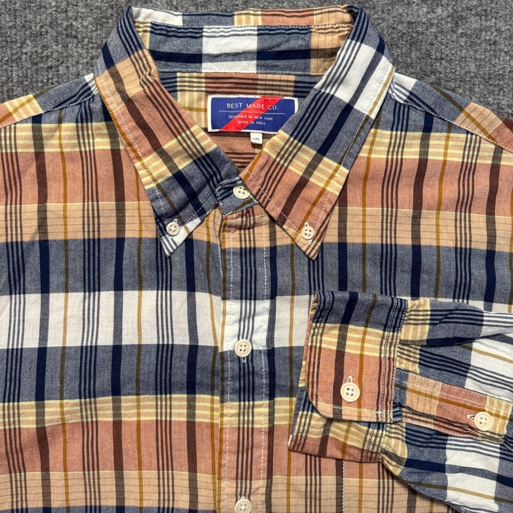 Best Made Co. Madras Plaid Button Down Shirt Long Sleeve Casual XXL - Picture 6 of 10
